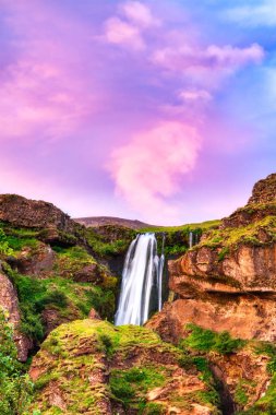 Gljufrabui Şelalesi Sunset, İzlanda