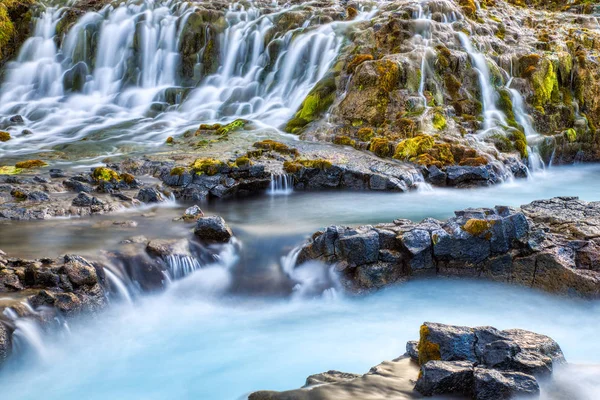 Wodospad Wild Bruarfoss Islandii — Zdjęcie stockowe