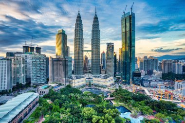 Kuala Kumpur, Alacakaranlıkta Skyline