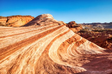 Las Vegas, Nevada yakınlarındaki Sunset 'te Ateş Dalgası Vadisi Eyalet Parkı' nda