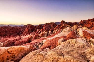 Las Vegas, Nevada yakınlarındaki Fire State Park Peyzajı Vadisi, ABD 
