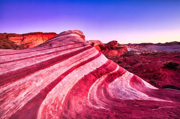 Fire Wave Valley Fire State Park Dusk Las Vegas Nevada — Stock Photo, Image