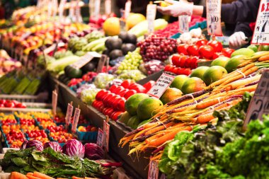 Seattle Pike Place Market, Washington, ABD 'de Taze Yemek