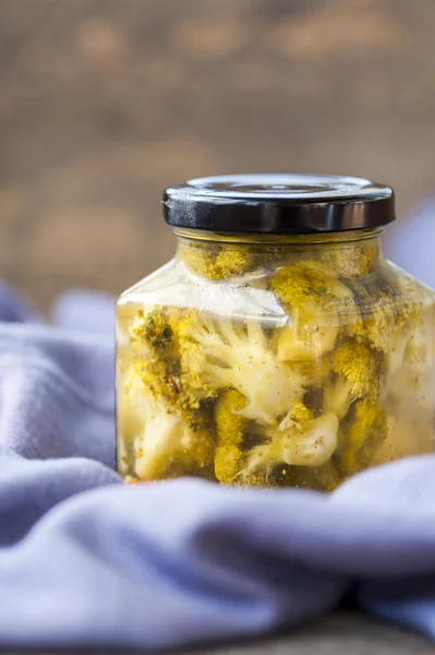 Homemade Pickled broccoli — Stock Photo, Image