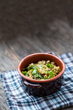 Champignon mantarlı risotto 
