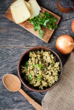 Champignon mantarlı risotto 