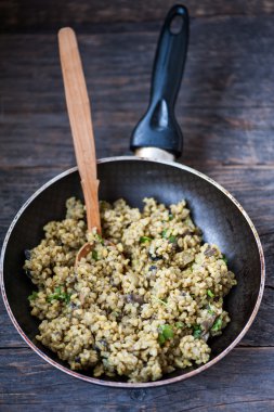 Champignon mantarlı risotto 