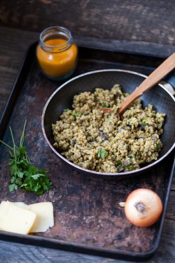 Champignon mantarlı risotto 
