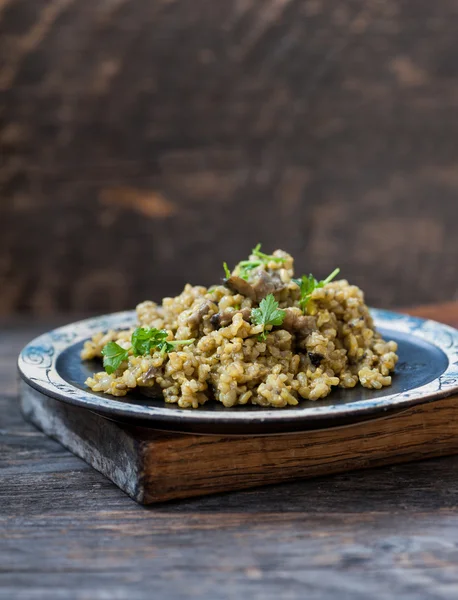 Champignon mantarlı risotto 