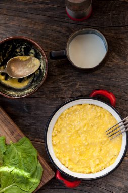 Ispanak ve peynirli omlet