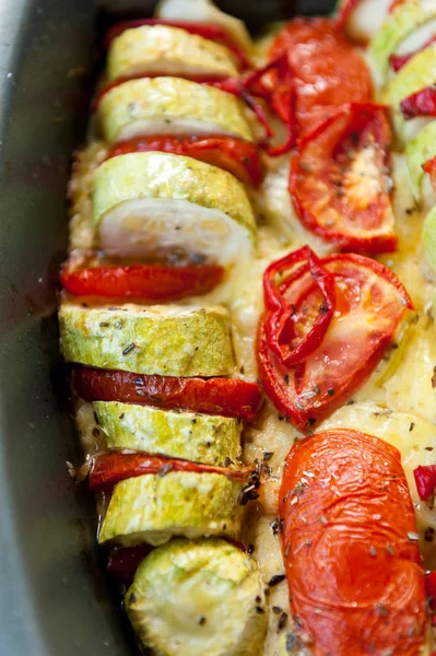 Oven baked zucchini — Stock Photo, Image