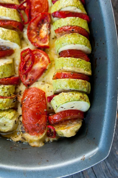 Oven baked zucchini — Stock Photo, Image