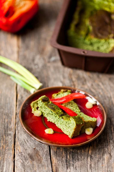 Wild Garlic Nettles Omelet Oven — Stock Photo, Image