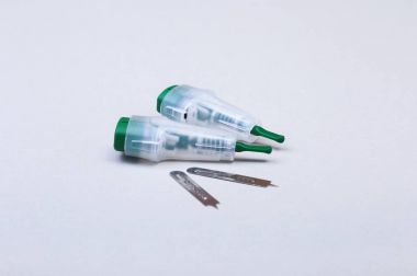 kazıyıcı için kan sonda al. Seçici odak.