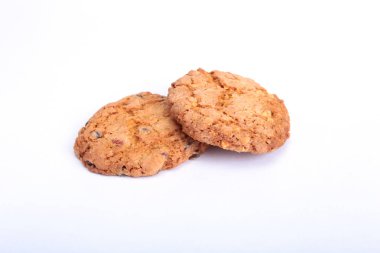 Çeşitli el yapımı taze pasta beyaz bir arka plan üzerinde izole.