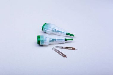 kazıyıcı için kan sonda al. Seçici odak.