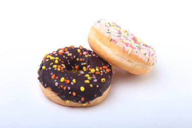 Ev yapımı geleneksel Lehçe tatlı çörek izole beyaz arka plan üzerinde.