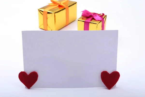 Colored gift boxes for celebration occasion. Place for your text. — Stock Photo, Image