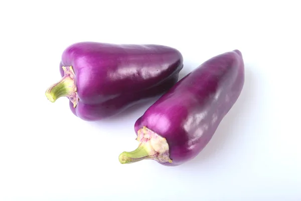 Фиолетовый экзотический цвет перец изолированный белый фон . — стоковое фото
