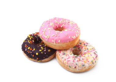 Ev yapımı geleneksel Lehçe tatlı çörek izole beyaz arka plan üzerinde.