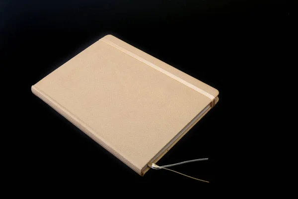 Notebook and pen on white table. Selective focus — Stock Photo, Image