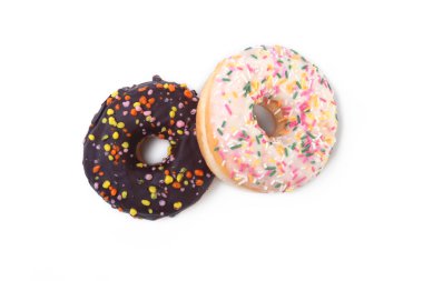 Ev yapımı geleneksel Lehçe tatlı çörek izole beyaz arka plan üzerinde.