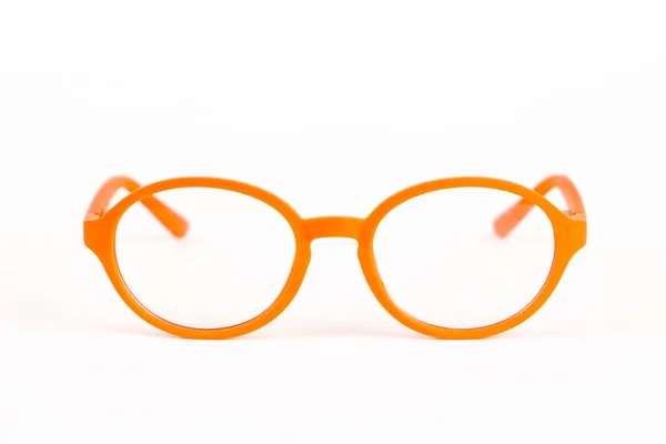 Farbige Kinderbrille Auf Weißem Hintergrund Isolierte Seitenansicht — Stockfoto