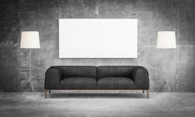 yaratıcı Önden Görünüm kadar sahte: resim ca ile oturma odası kanepe