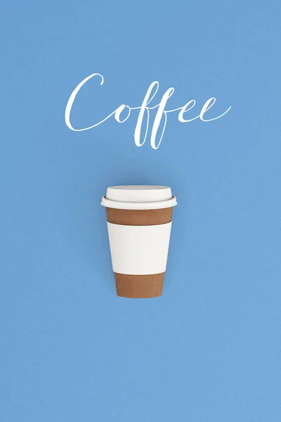 背景色の上にホット コーヒー カップ — ストック写真