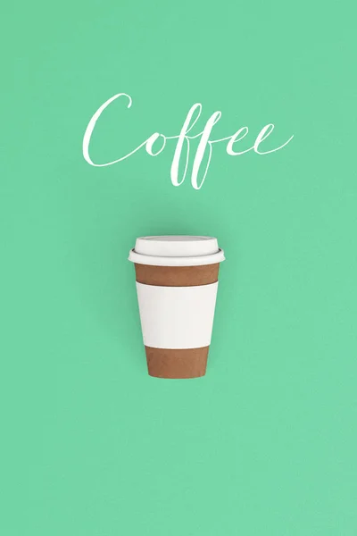 Warme koffie cup op de gekleurde achtergrond — Stockfoto