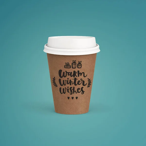 コーヒー カップとインスピレーション qoute ストック写真