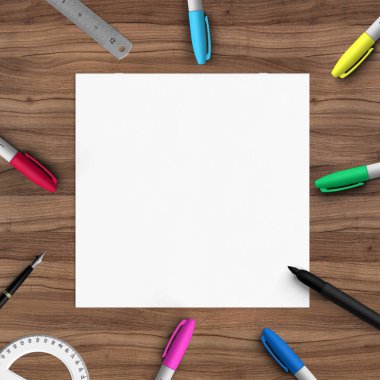 Beyaz kağıt kadar sahte ve fırça kalem