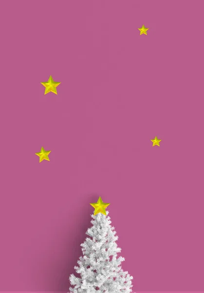 Vánoční stromeček a hvězdy zázemí pro vánoční karty — Stock fotografie