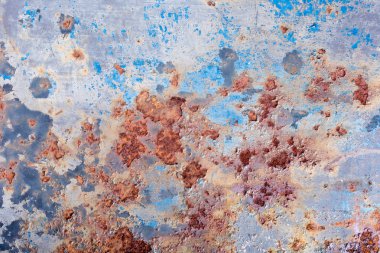 Peeling boya ve paslı eski metal arka plan