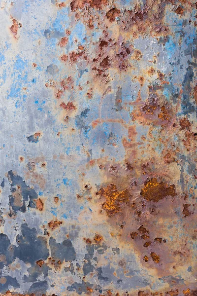 Łuszczenie farby i zardzewiały stare podłoże metalowe — Zdjęcie stockowe