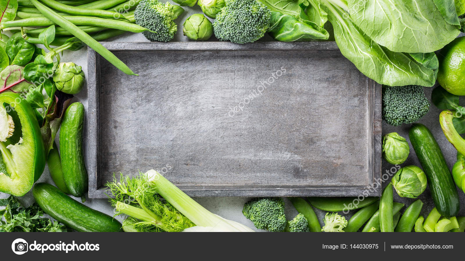 Background with assorted green vegetables Stock Photo by ©IMelnyk 144030975