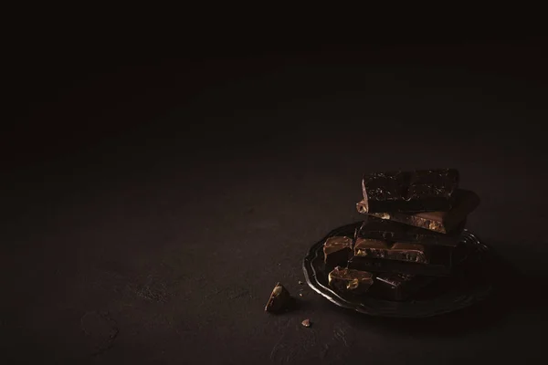 碎巧克力片 — 图库照片