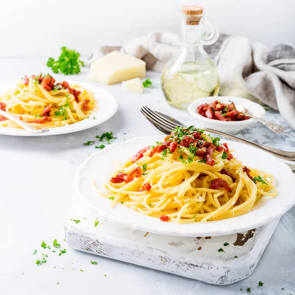 Italian pasta Carbonara — Stock Photo, Image