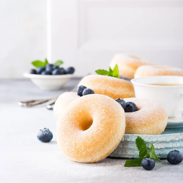 Donuts caseros con azúcar —  Fotos de Stock