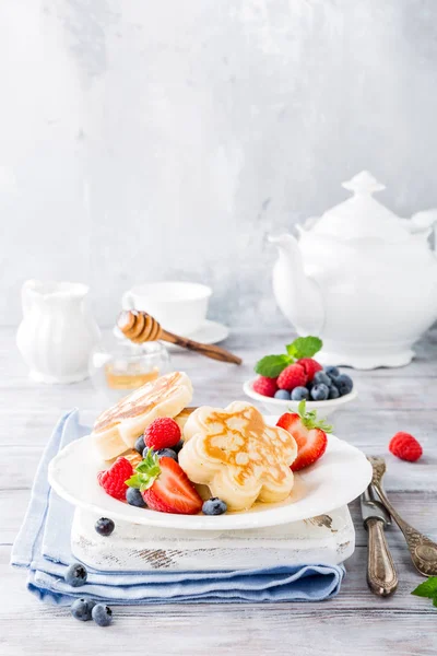 Desayuno con panqueques escoceses — Foto de Stock