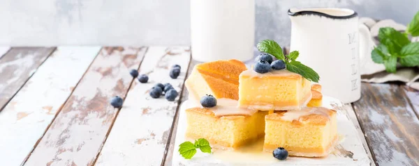 Hemmagjord bakad pudding cake — Stockfoto