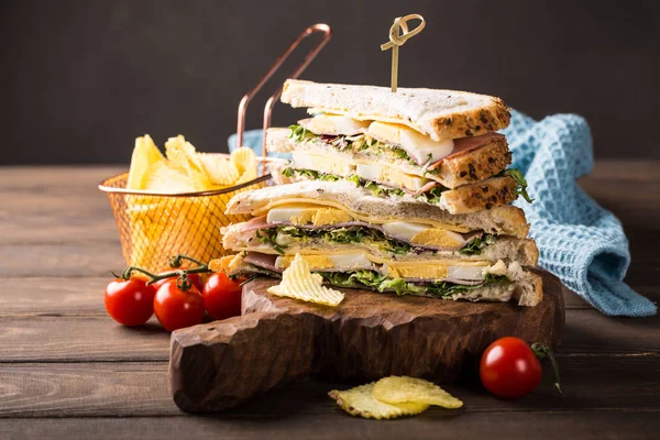 Sandwich de club fresco — Foto de Stock