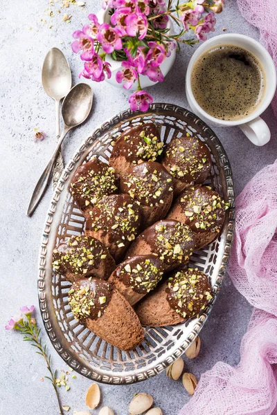 Домашнє печиво шоколадне Мадлен — стокове фото