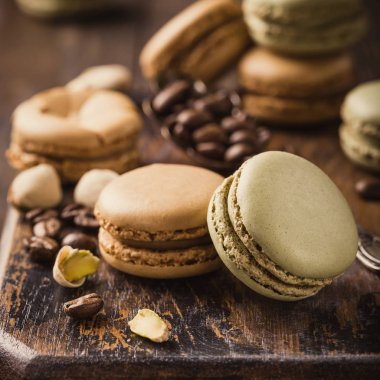 kahve macarons Fransız