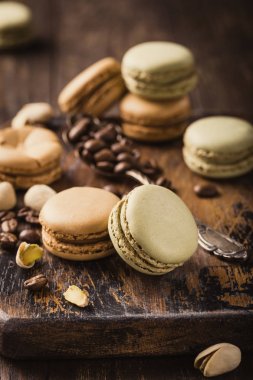 kahve macarons Fransız