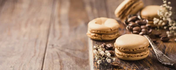 Французька macarons кави — стокове фото