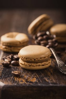 kahve macarons Fransız
