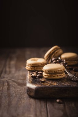kahve macarons Fransız