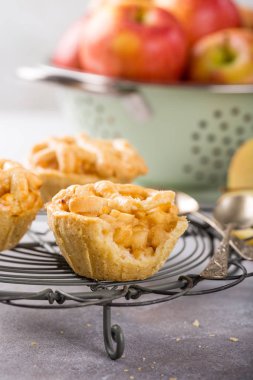 Ev yapımı Mini elmalı turta