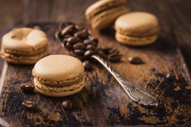 kahve macarons Fransız